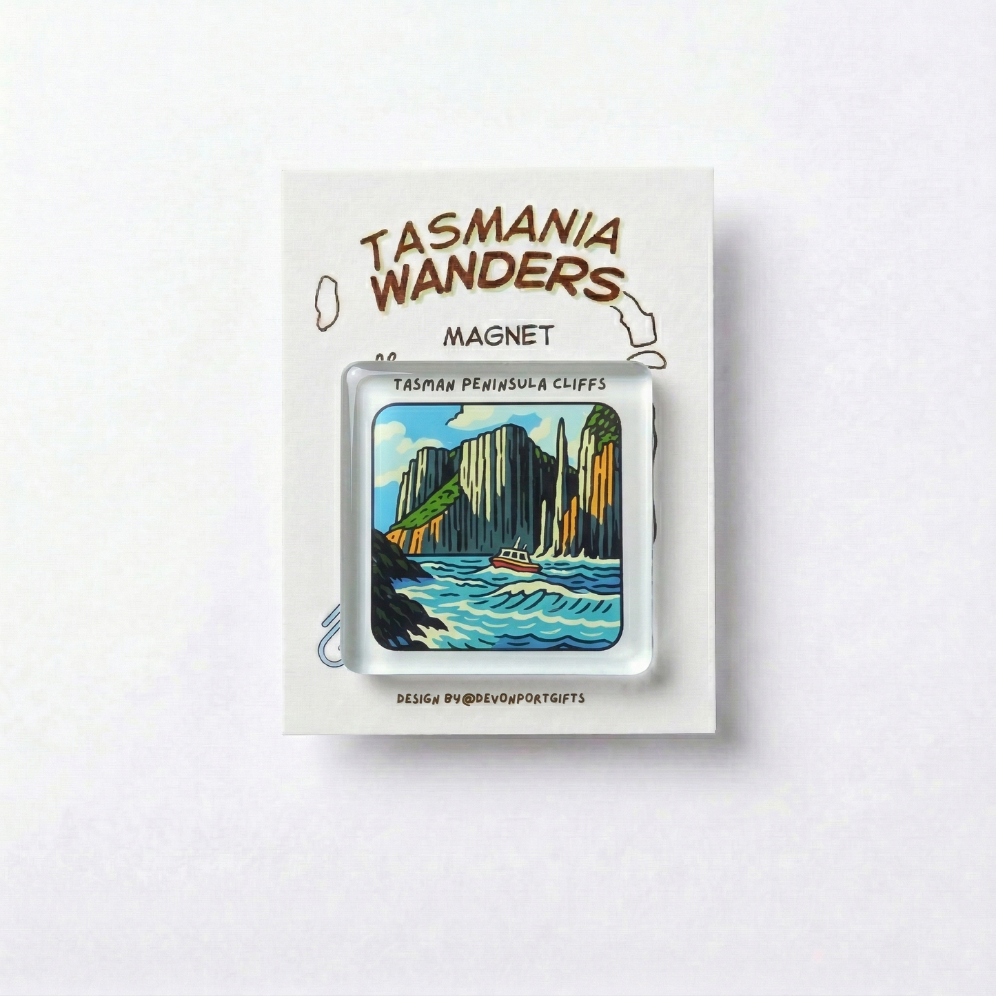 Tasman Peninsula cliffs oil paintings- Tasmania Wanders Magnets