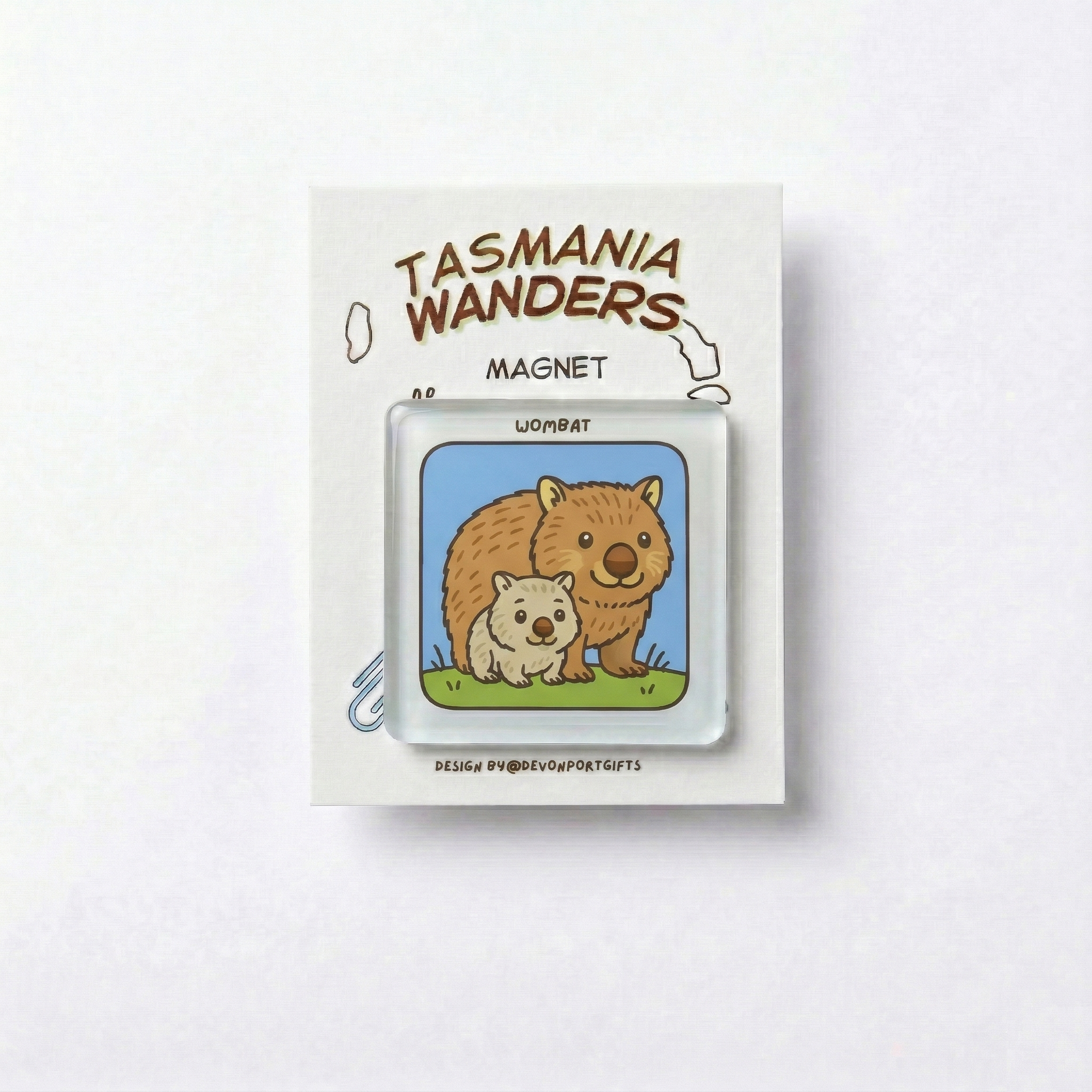 Wombat - Tasmania Wanders Magnets
